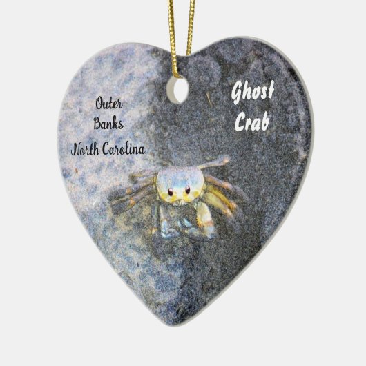 Ghost Crab Heart Shaped Ornament (Links)