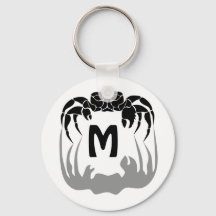 Ghost Crab Silhouette Casting a Shadow Monogram