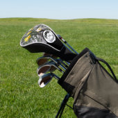 Ghost Crab Silhouette Monogram w Foto Golf Headcover (In SItu)