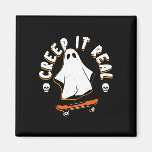 Ghost Creep It Real Skateboarding Lustiger Hallowe Magnet