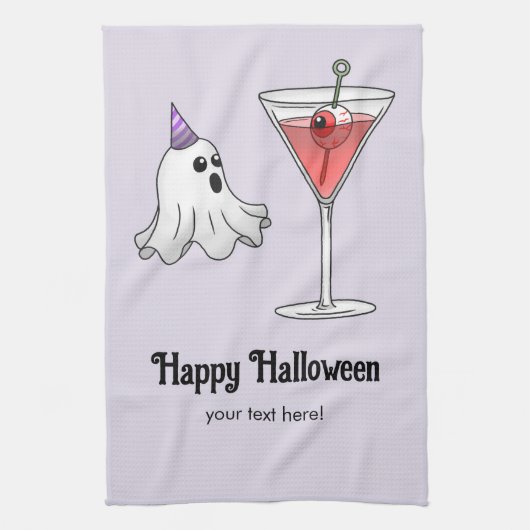 Ghost & Creepy Party Cocktail Geschirrtuch (Vertikal)