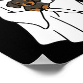 Ghost Dackel Dackel Tier Lover Halloween Beni Poster (Ecke)