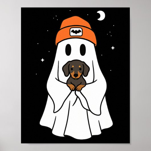 Ghost Dackel Dackel Tier Lover Halloween Beni Poster (Vorne)