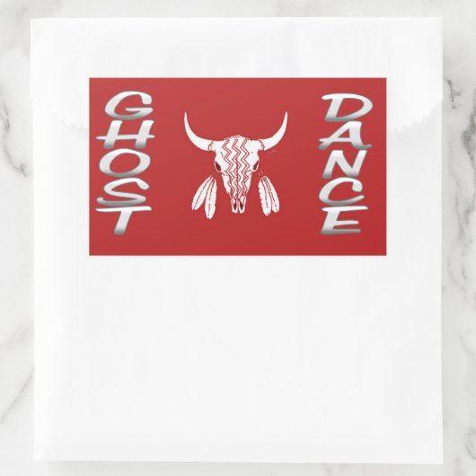 Ghost Dance rechteckiger Aufkleber (Tasche)
