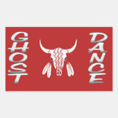 Ghost Dance rechteckiger Aufkleber (Vorderseite)