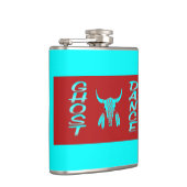 Ghost Dance türkisblaue Flasche mit Umhüllung Flachmann (Rechts)