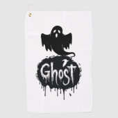 Ghost – Dark Horror Dripping Text Art Golfhandtuch (Vorderseite)
