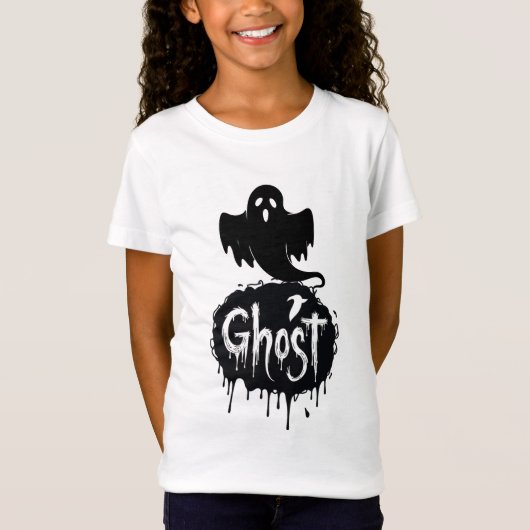 Ghost – Dark Horror Dripping Text Art T-Shirt (Vorderseite)