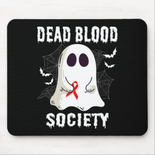 Ghost Dead Blood Society Blood Cancer Awareness Ha Mousepad