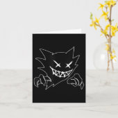 Ghost Demon Sketchy Blackwork Tattoo Flash Karte (Gelbe Blume)