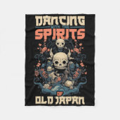 Ghost Demon tanzen mit Geist des alten Japan Yokai Fleecedecke (Vorderseite)
