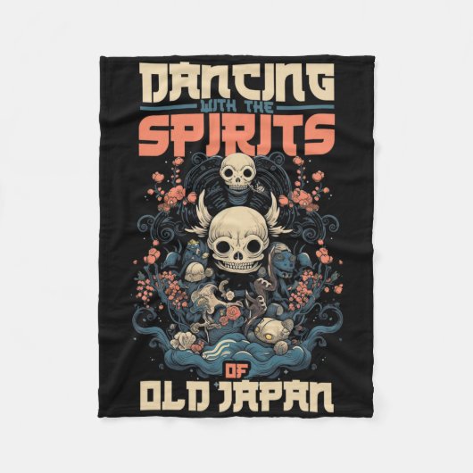 Ghost Demon tanzen mit Geist des alten Japan Yokai Fleecedecke (Vorderseite)