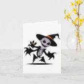 Ghost Devil in Halloween Sticker Karte (Gelbe Blume)