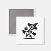 Ghost Devil in Halloween Sticker Magnet (Vorderseite/Rückseite)