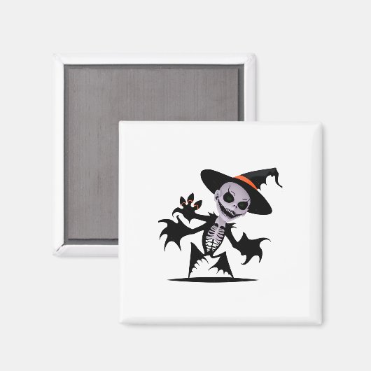 Ghost Devil in Halloween Sticker Magnet (Vorderseite/Rückseite)