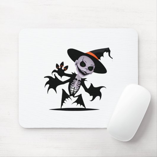 Ghost Devil in Halloween Sticker Mousepad (Mit Mouse)