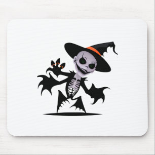 Ghost Devil in Halloween Sticker Mousepad