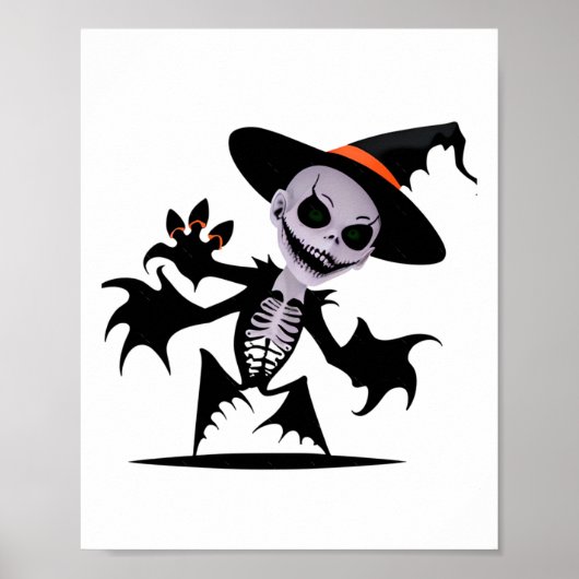 Ghost Devil in Halloween Sticker Poster (Vorne)