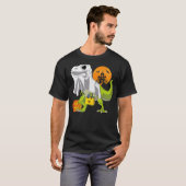 Ghost Dinosaur Funny T Rex Halloween Shirt For Boy (Vorne ganz)