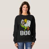 Ghost Dinosaur rex  Boo Halloween Boys Men Pumpkin Sweatshirt (Vorne ganz)