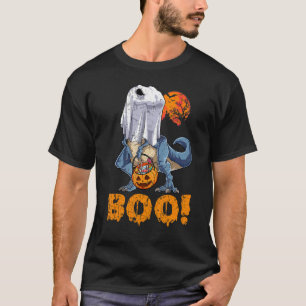 Ghost Dinosaur T rex Funny Boo Halloween Boys Männ T-Shirt