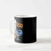 Ghost Dinosaur T Rex Funny Boo Halloween Boys Men Kaffeetasse (Vorderseite Links)