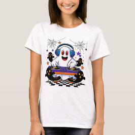 Ghost DJ Halloween-Party Design T-Shirt
