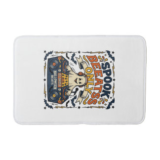 Ghost DJ Spooky Beats Vintage Gravur Halloween Badematte