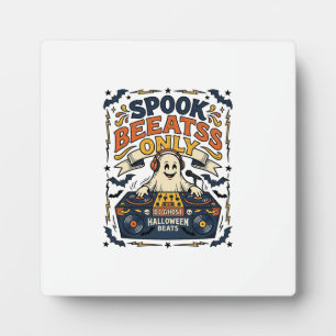 Ghost DJ Spooky Beats Vintage Gravur Halloween Fotoplatte