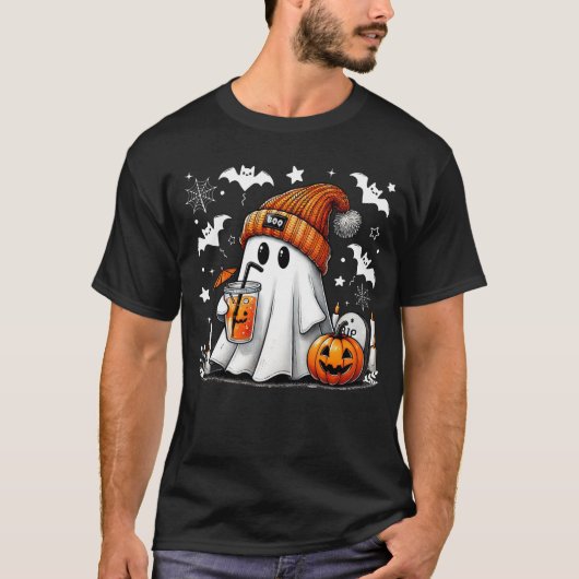 Ghost Drink Kaffee Halloween Ghost Kaffee Frauen T-Shirt (Vorderseite)