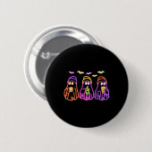 Ghost Drink-Kaffee lustiges Halloween Kostümkostüm Button (Vorne & Hinten)