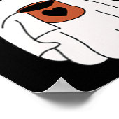 Ghost Drink-Kaffee lustiges Halloween Kostümkostüm Poster (Ecke)