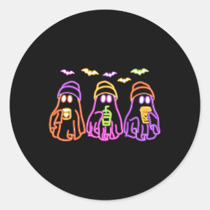 Ghost Drink-Kaffee lustiges Halloween Kostümkostüm Runder Aufkleber