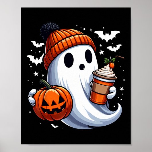 Ghost Drink Pumpkin Gewürze Männer Frauen Kinder S Poster (Vorne)