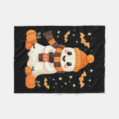 Ghost Drinking Coffee Halloween Cute Ghost Ice Cof Fleecedecke (Vorderseite (Horizontal))
