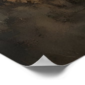 Ghost Drinking Coffee In Fall Forest Print, Ghost Poster (Ecke)