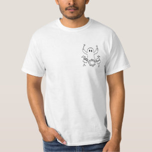 Ghost Drummer Lazy Halloween Kostümspiel Trommeln T-Shirt