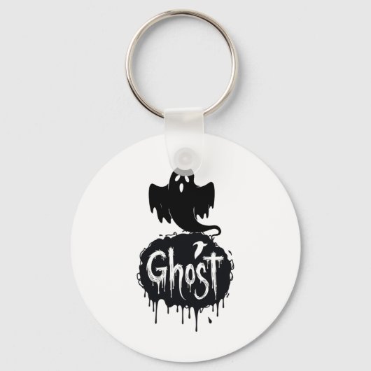 Ghost – Dunkle Horror-Tropftext-Kunst Schlüsselanhänger (Vorderseite)