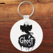 Ghost – Dunkle Horror-Tropftext-Kunst Schlüsselanhänger (Rückseite)