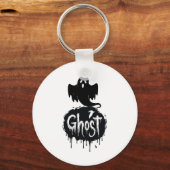 Ghost – Dunkle Horror-Tropftext-Kunst Schlüsselanhänger (Vorderseite)