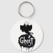 Ghost – Dunkle Horror-Tropftext-Kunst Schlüsselanhänger (Rückseite)