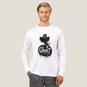 Ghost – Dunkle Horror-Tropftext-Kunst Tri-Blend Shirt (Vorderseite komplett)