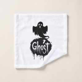 Ghost – Dunkle Horror-Tropftext-Kunst Waschlappen