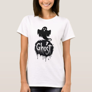 Ghost – Dunkle Horrortropfen-Textkunst T-Shirt