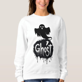 Ghost – Dunkle Horrortropfende Textkunst Sweatshirt