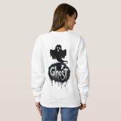 Ghost – Dunkle Horrortropfende Textkunst Sweatshirt (Schwarz voll)