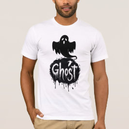 Ghost – Dunkle Horrortropftext-Kunst T-Shirt