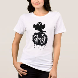Ghost – Dunkle Horrortropftext-Kunst Tri-Blend Shirt