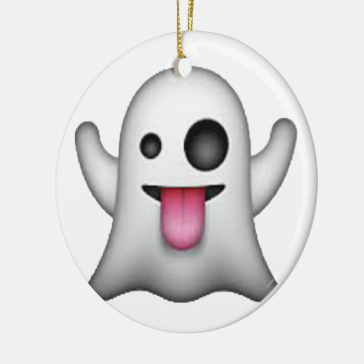 Ghost - Emoji Keramikornament (Links)