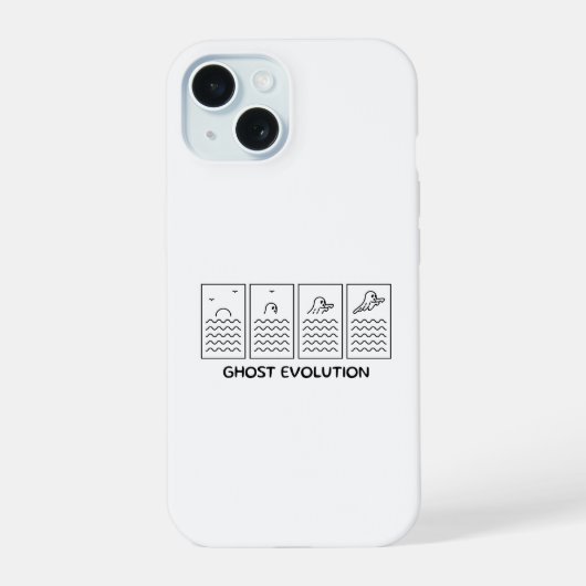Ghost-Evolution iPhone 15 Hülle (Rückseite)